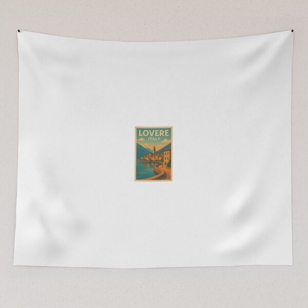 Item preview, Lovere Italy – Romantic Lakeside Town Vintage Travel Design designed and sold by CamonicaVisual.