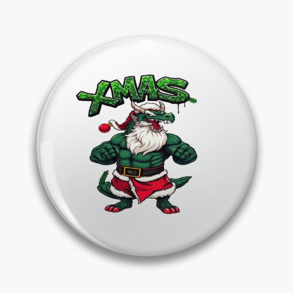 Item preview, Dragon Santa Neon XMAS Graffiti Sticker designed and sold by Imaginarium of Chaos falcon88 .