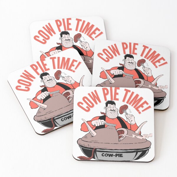Item preview, Cow Pie Time! Retro Comic Parody Art – Funny British Cartoon Style designed and sold by PaulDesigns4u.