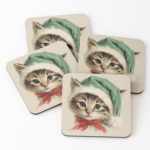 Item preview, Vintage Santa kitten designed and sold by MendaciousMina.