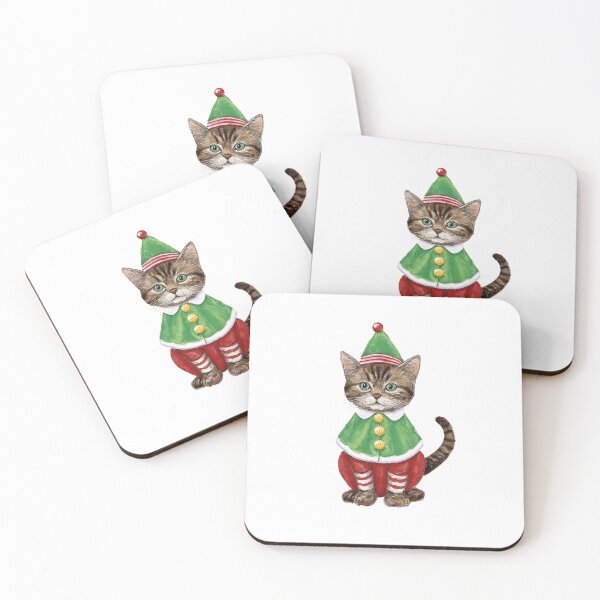 Item preview, Vintage festive kitten designed and sold by MendaciousMina.