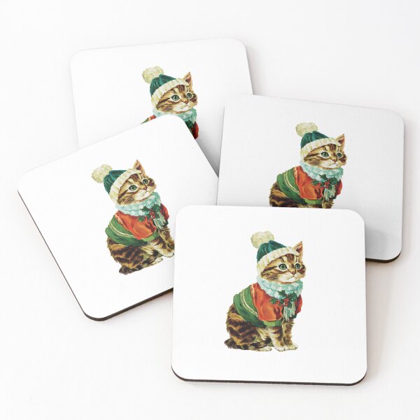 Item preview, Vintage festive kitten designed and sold by MendaciousMina.