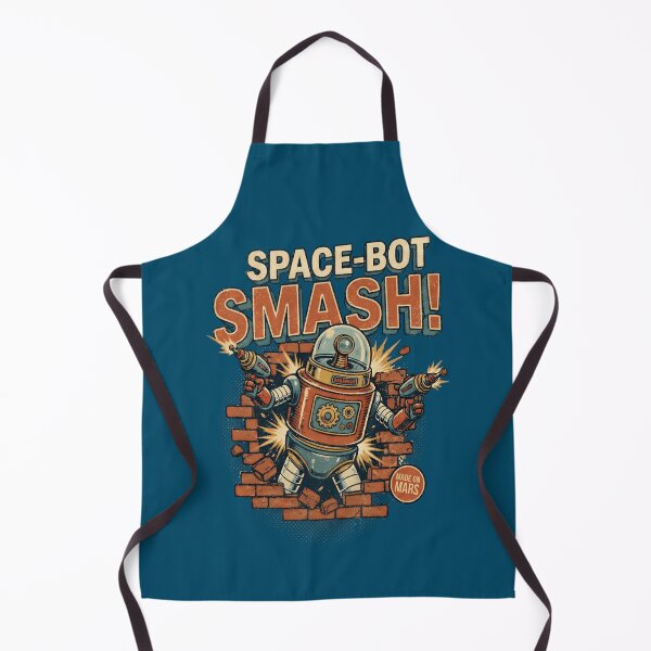 Item preview, Space-Bot Smash! Made on Mars Retro Robot Blitz designed and sold by AwesomeBeyondLimits.