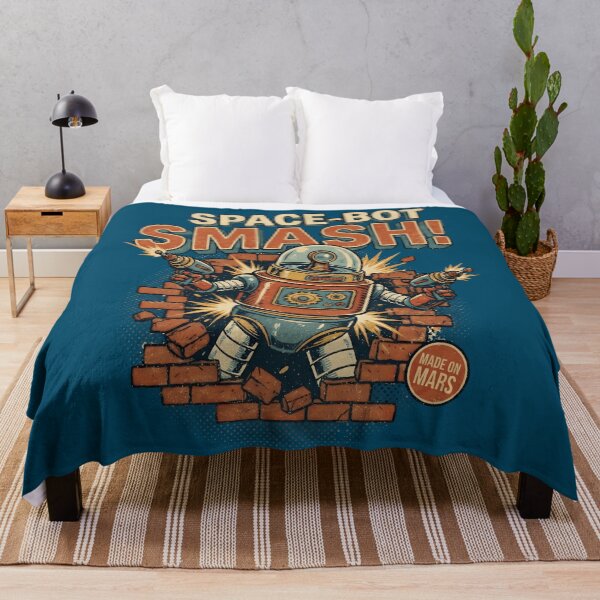 Item preview, Space-Bot Smash! Made on Mars Retro Robot Blitz designed and sold by AwesomeBeyondLimits.
