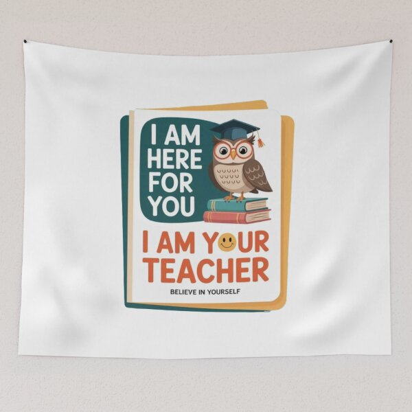 Item preview, “I Am Here for You – Your Teacher | Design avec Animal mignon – Motivateur & Inspirant” designed and sold by DesignNadine.
