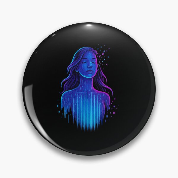 Item preview, Hologram Girl – Cyberpunk Lightbeam Dissolve Portrait designed and sold by AddictiveDesign.