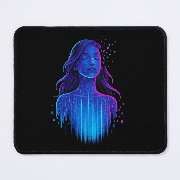 Item preview, Hologram Girl – Cyberpunk Lightbeam Dissolve Portrait designed and sold by AddictiveDesign.