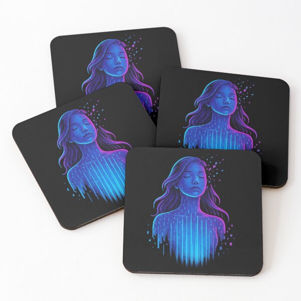 Item preview, Hologram Girl – Cyberpunk Lightbeam Dissolve Portrait designed and sold by AddictiveDesign.