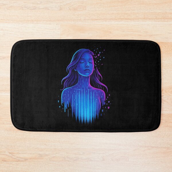 Item preview, Hologram Girl – Cyberpunk Lightbeam Dissolve Portrait designed and sold by AddictiveDesign.