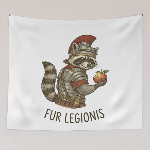 Item preview, Raccoon Roman Legionary Apple Thief designed and sold by k3rstman1.