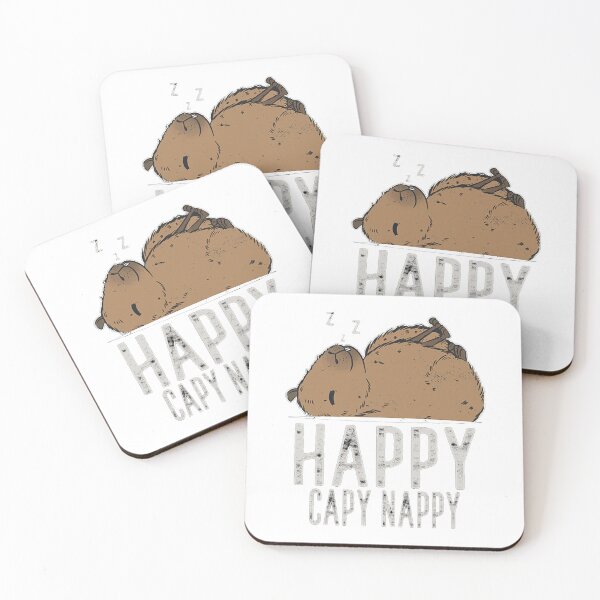Item preview, Happy Capy Nappy – Cute Capybara Tee designed and sold by Articooler.