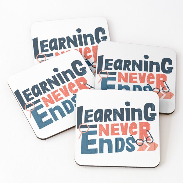 Item preview, Learning Never Ends" Inspirational Education Quote Art designed and sold by EverBranz-stor.