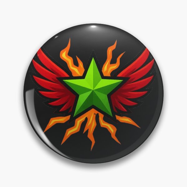 Item preview, "Esports Logo with Green Star and Red Wings – Moroccan Gaming Power • DIMA MAGHREB" designed and sold by Artaprintly.