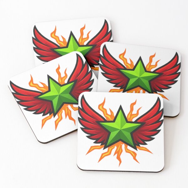 Item preview, "Esports Logo with Green Star and Red Wings – Moroccan Gaming Power • DIMA MAGHREB" designed and sold by Artaprintly.