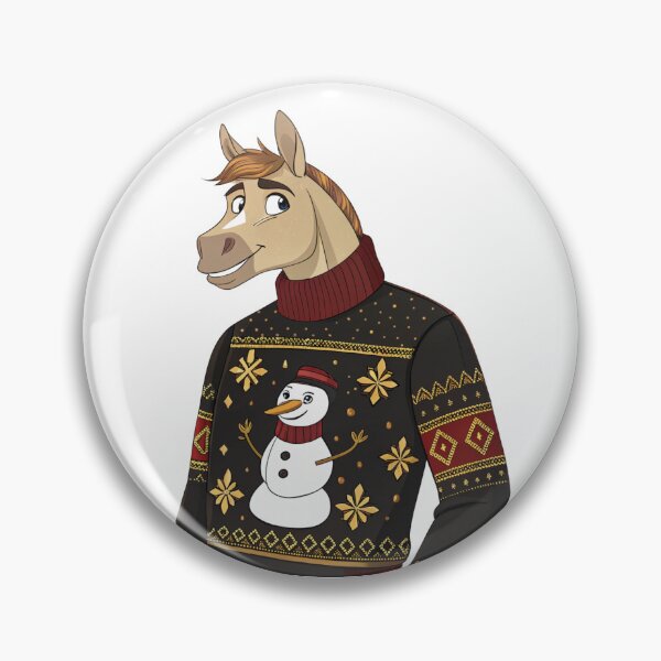 Item preview, Fashion Christmas Horse | Cute Snowman Sweater Horse | Holiday Art by Vivo Studio designed and sold by VivoStudio.