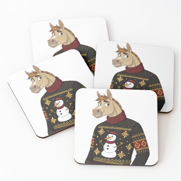 Item preview, Fashion Christmas Horse | Cute Snowman Sweater Horse | Holiday Art by Vivo Studio designed and sold by VivoStudio.