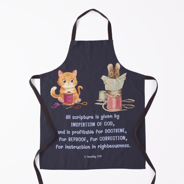 Item preview, Vintage Whimsy:AI Cat & Public Domain Mouse - All Scripture Art Primt. designed and sold by KittenAndCo.