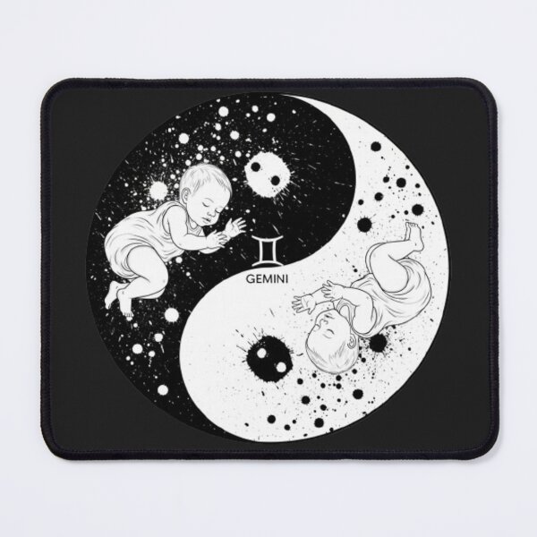 Item preview, Gemini Yin Yang Balance – Zodiac Art astrology designed and sold by Doce Caos Criativo.