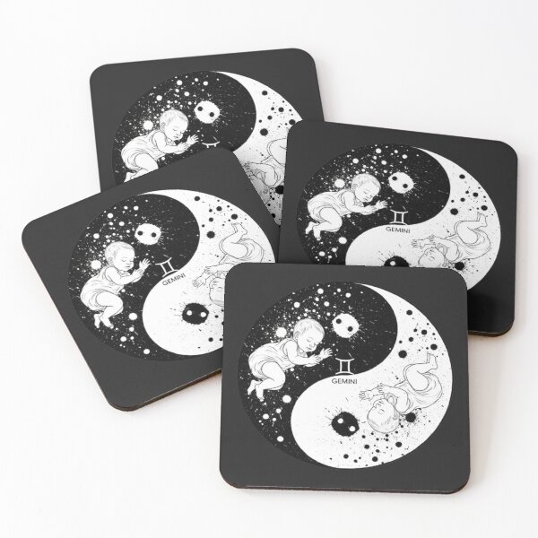 Item preview, Gemini Yin Yang Balance – Zodiac Art astrology designed and sold by Doce Caos Criativo.