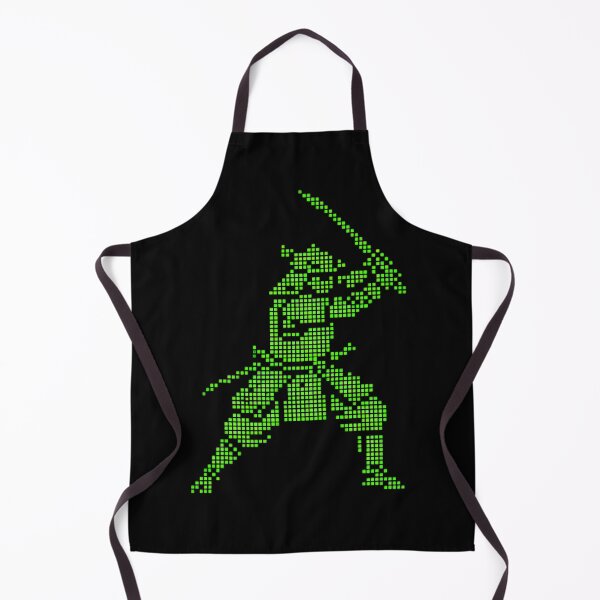 Item preview, Vibrant Green Samurai Warrior Pixel Art Silhouette designed and sold by By:MarcinK.