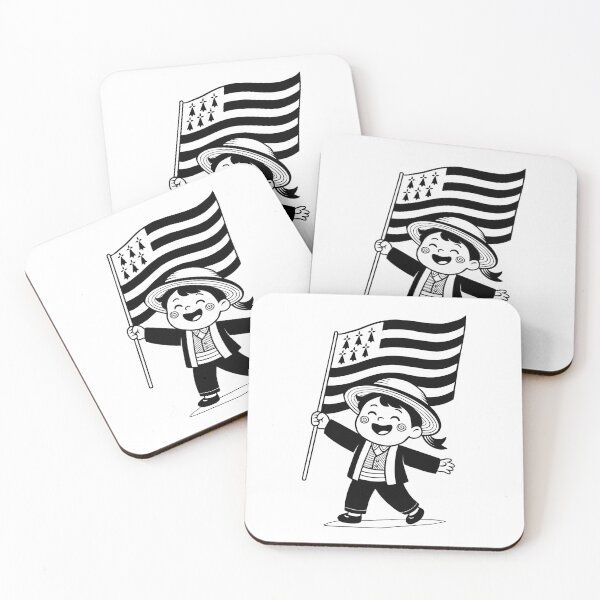 Item preview, Cute happy Bigouden boy with Breton flag designed and sold by 1enchik.