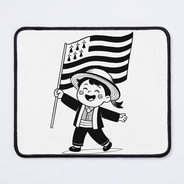 Item preview, Cute happy Bigouden boy with Breton flag designed and sold by 1enchik.