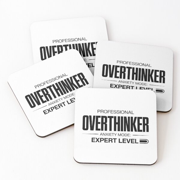 Item preview,  Professional Overthinker Anxiety Mode Expert Level Funny Mental Health Typography designed and sold by GiftsForge.