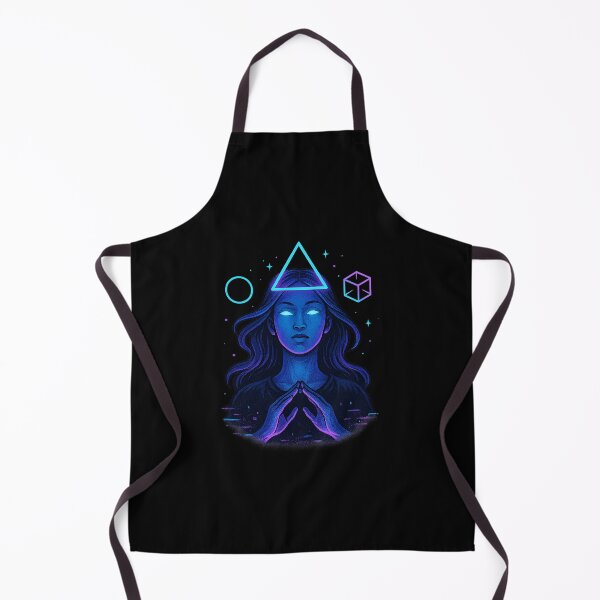 Artikelvorschau, AI Oracle – Neon Geometric Cyberpunk Portrait entworfen und verkauft von AddictiveDesign.