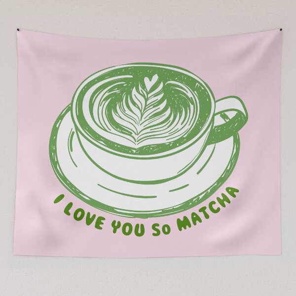 Item preview, I Love You So Matcha. Matcha latte.  designed and sold by CoCoArt-Ua.