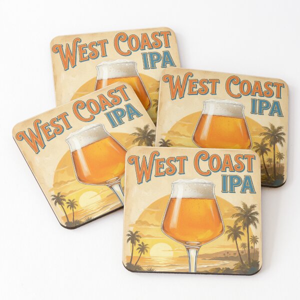 Item preview, WEST COAST IPA HOPS THAT HIT LIKE A WAVE Vintage 1950s California Hop Poster designed and sold by Cozy-Old-Pub.