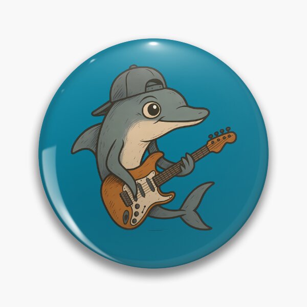 Item preview, Cool Dolphin Playing Electric Guitar designed and sold by yPaladino432.