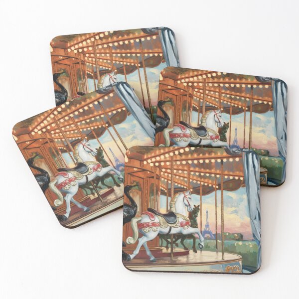 Item preview, Paris Carousel View | Romantic French Impressionist Painting | Carraann Art designed and sold by CARRAANN.