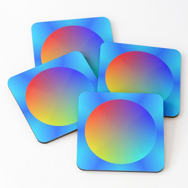 Item preview, Rainbow Hues Circular Shape with a Blue Background ~ 12.2.25.6 designed and sold by ArtByLeanie123.