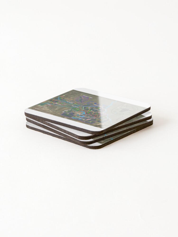 Thumbnail 4 of 5, Coasters (Set of 4), Cattlemen's Ridge Map designed and sold by Statepallets.