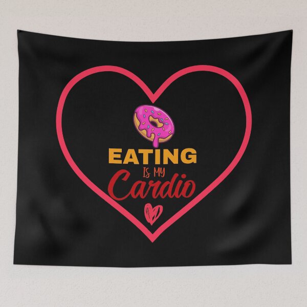 Item preview, Eating Is My Cardio – Funny Vegan & Healthy Food Quote Gift for Donut Lovers and Foodies designed and sold by karibov.