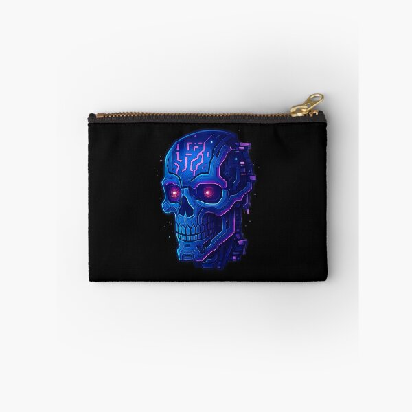Item preview, Neon Cyber Skull – Glitch Runes & Techno Skeleton Design designed and sold by AddictiveDesign.