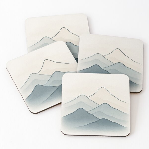 Item preview, Minimalist Watercolor Mountain designed and sold by Fernova.