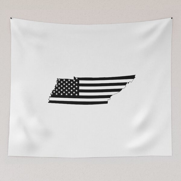 Item preview, Tennessee USA Flag Silhouette – Stars and Stripes State Outline designed and sold by Paper Drip.