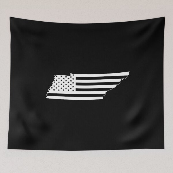 Item preview, Tennessee USA Flag Silhouette – Stars and Stripes State Outline designed and sold by Paper Drip.