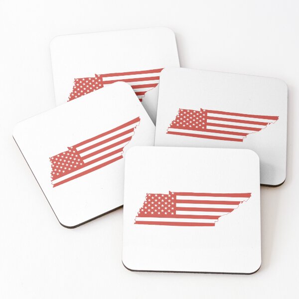 Item preview, Tennessee USA Flag Silhouette – Stars and Stripes State Outline designed and sold by Paper Drip.