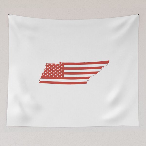 Item preview, Tennessee USA Flag Silhouette – Stars and Stripes State Outline designed and sold by Paper Drip.