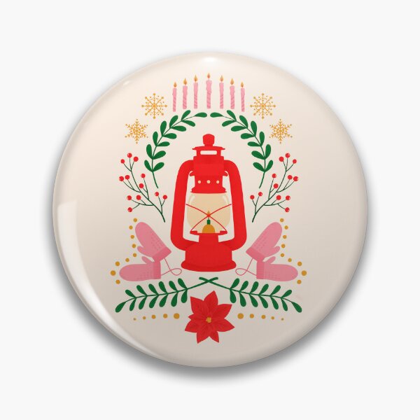 Item preview, Christmas Lantern Illustration Bright Festive Winter Floral Art designed and sold by RosalindeClara.