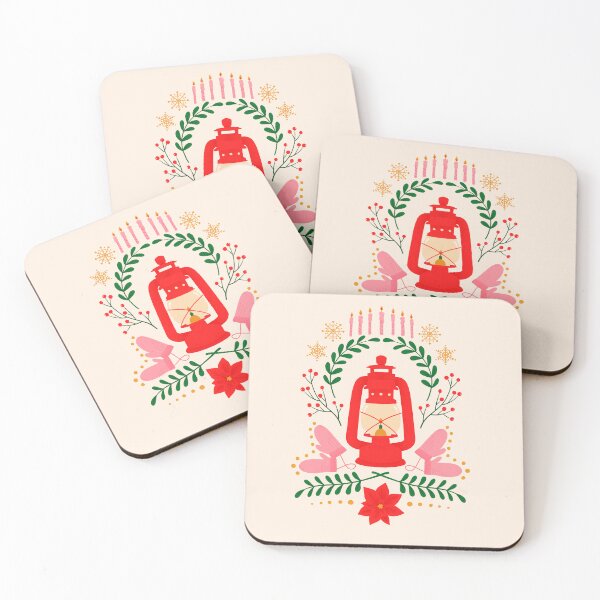 Item preview, Christmas Lantern Illustration Bright Festive Winter Floral Art designed and sold by RosalindeClara.