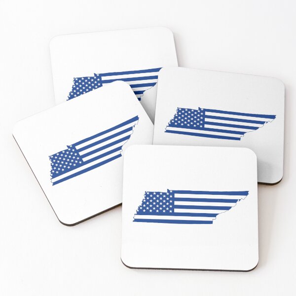 Item preview, Tennessee USA Flag Silhouette – Stars and Stripes State Outline designed and sold by Paper Drip.