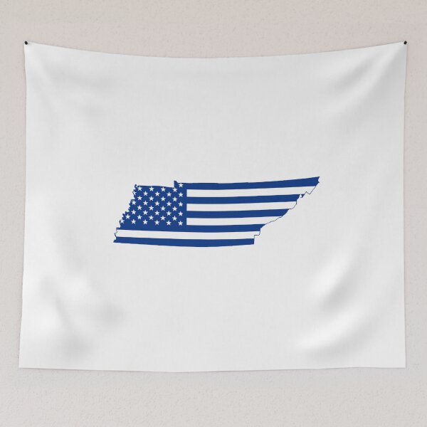 Item preview, Tennessee USA Flag Silhouette – Stars and Stripes State Outline designed and sold by Paper Drip.