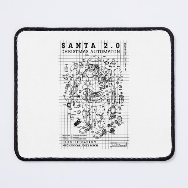 Item preview, Engineer Christmas Funny Santa Claus Blueprint Diagram designed and sold by GrandeDuc.