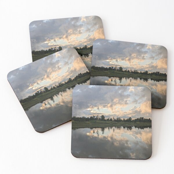 Item preview, Golden Reflections: Tranquil Sunset Over a Mirror-Like Lake designed and sold by Photogenic Snap.
