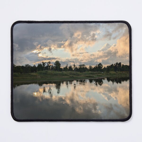Item preview, Golden Reflections: Tranquil Sunset Over a Mirror-Like Lake designed and sold by Photogenic Snap.