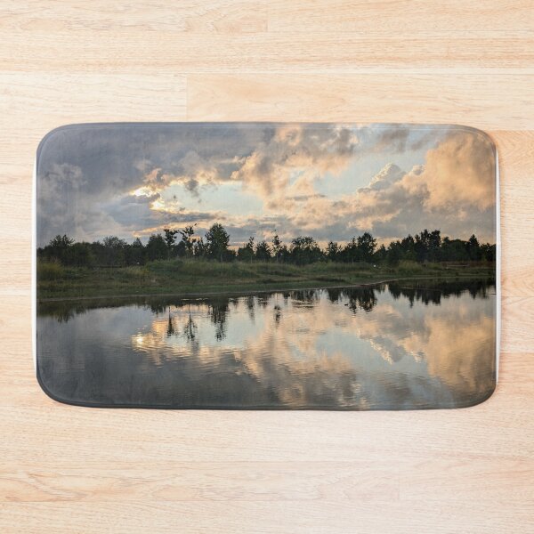 Item preview, Golden Reflections: Tranquil Sunset Over a Mirror-Like Lake designed and sold by Photogenic Snap.