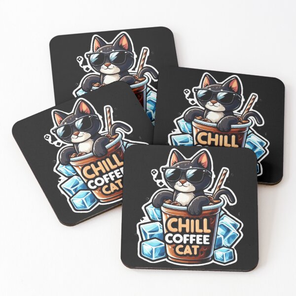 Item preview, Chill Coffee Cat – Iced Coffee Cat designed and sold by MiLaKK.